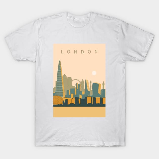 London Skyline T-Shirt by Zakaria Azis